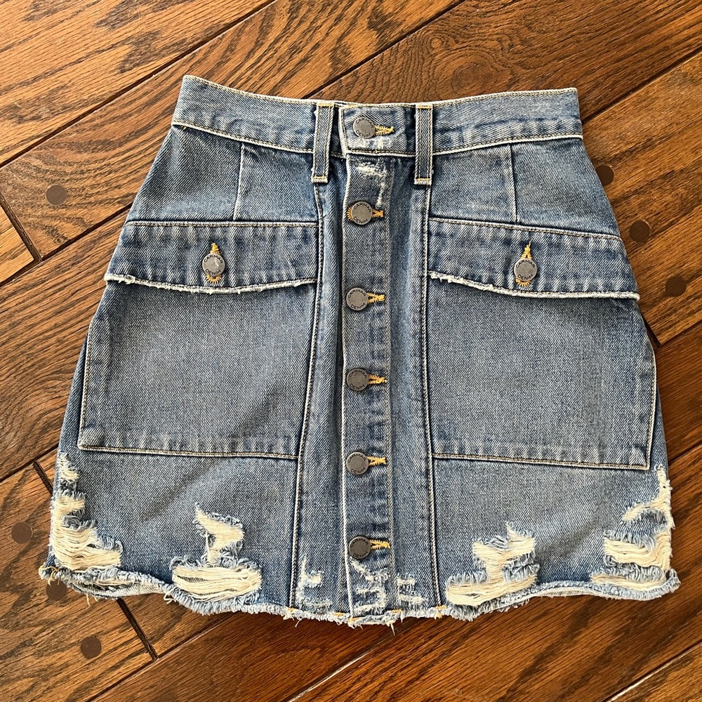Carmar denim mini skirt